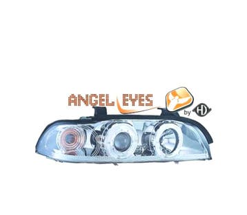 Phares Pour Bmw Série 5 E39 95-00 Angel Eyes Chromé Ccfl, Verzenden