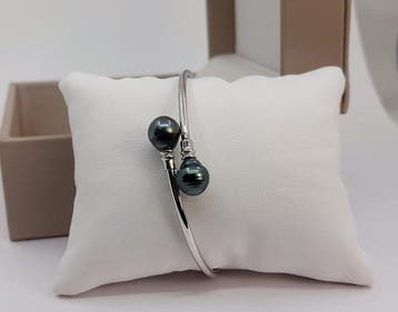 Zonder minimumprijs - Armband Zilver - 9×10 mm Tahitiaanse, Nieuw