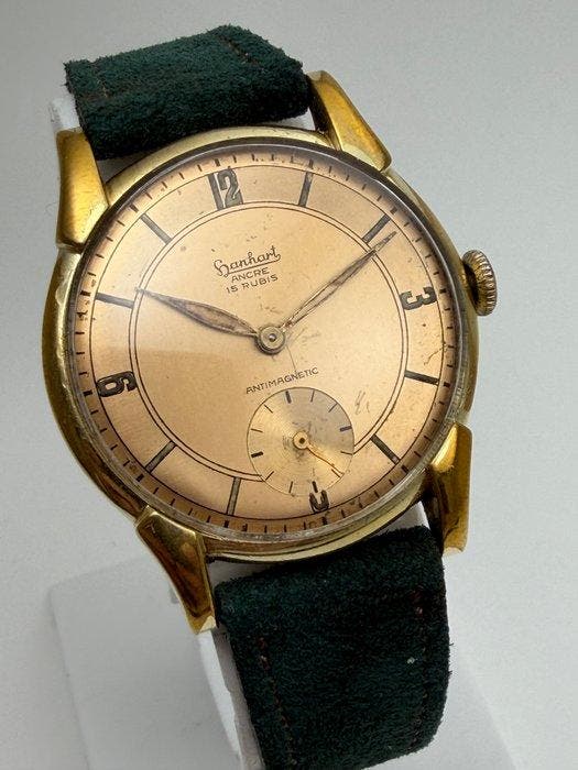 Hanhart - Art Deco Manual Wind Vintage Watch - Zonder, Handtassen en Accessoires, Horloges | Heren