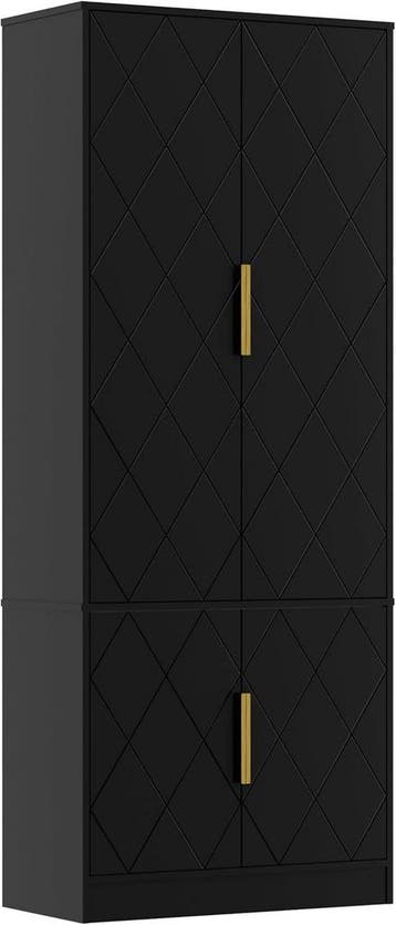 Badkamerkast - Badkamermeubel - Kast met deuren - 60x30x150, Verzenden, Nieuw