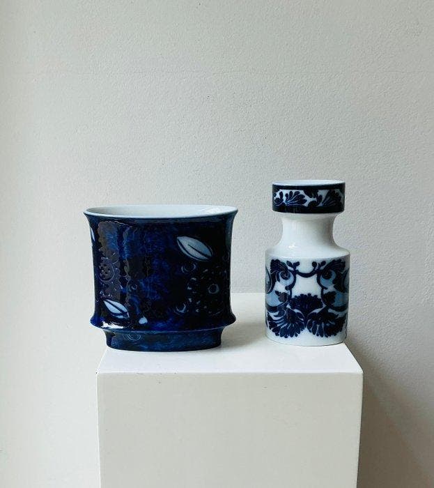 Rosenthal - Bjorn Wiinblad - Vase (2) - Oiseau bleu -, Antiek en Kunst, Antiek | Glaswerk en Kristal