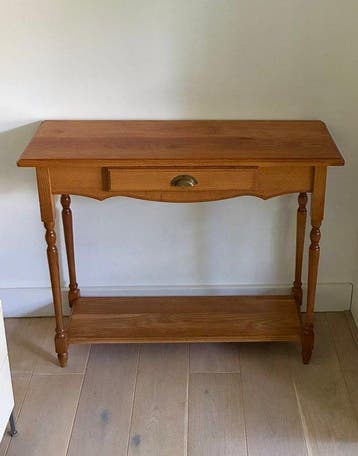 Wandtafel - Eik - Eiken sidetable met lade