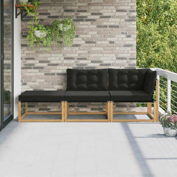 vidaXL Buiten bank set Massief Acacia Hout Wit, Verzenden, Nieuw