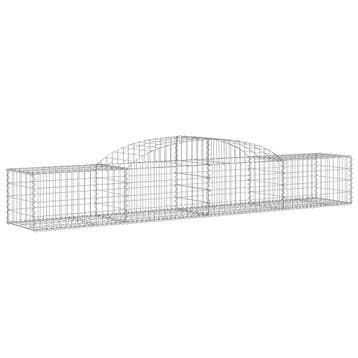 vidaXL Schanskorf gewelfd 300x50x40/60 cm gegalvaniseerd, Verzenden, Nieuw