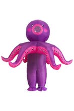 KIMU® Opblaas Kostuum Octopus Paars Opblaasbaar Pak Octopusp, Kleding | Dames, Ophalen of Verzenden, Nieuw