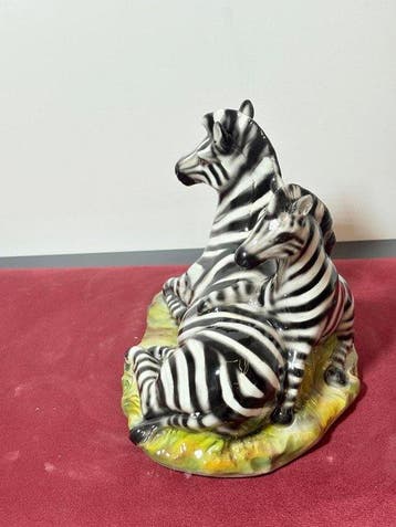Ceramiche Boxer - Statue, Zebre con figlio - 22 cm -, Antiek en Kunst