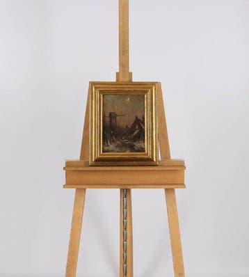 Gerardus Johannes Roermeester (1844-1936) - Molen in winter, Antiek en Kunst