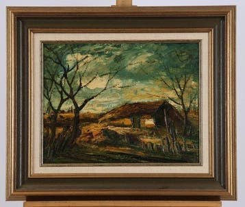 Marinus Bies (1894-1975) - Landschap met boerderij