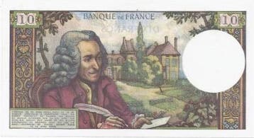 France Frankreich Pick 147 10 Francs Voltaire 06/07/1967, Verzenden, België