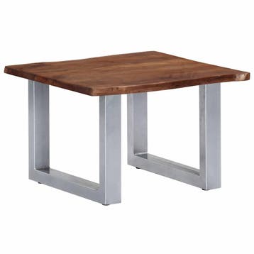 vidaXL Salontafel met natuurlijke randen 60x60x40 cm, Verzenden