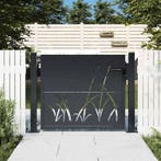 vidaXL Poort met grasontwerp 100x75 cm staal, Verzenden, Nieuw