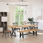 vidaXL Eetbank NOAIN 160 x 41 x 45 cm Massief grenenhout, Huis en Inrichting, Stoelen, Verzenden, Nieuw