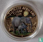 Italië 5 euro 2023 (PROOF) Afrikaanse olifant, Verzenden, Italië, 5 euro, Losse munt