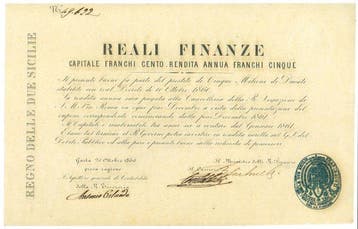 Italië. - 100 Francs 1860 - Regno delle Due Sicilie