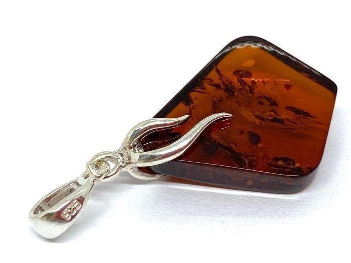 Amber Magic: Cognac Cherry Amber Geometrische Zilveren, Verzamelen, Dierenverzamelingen