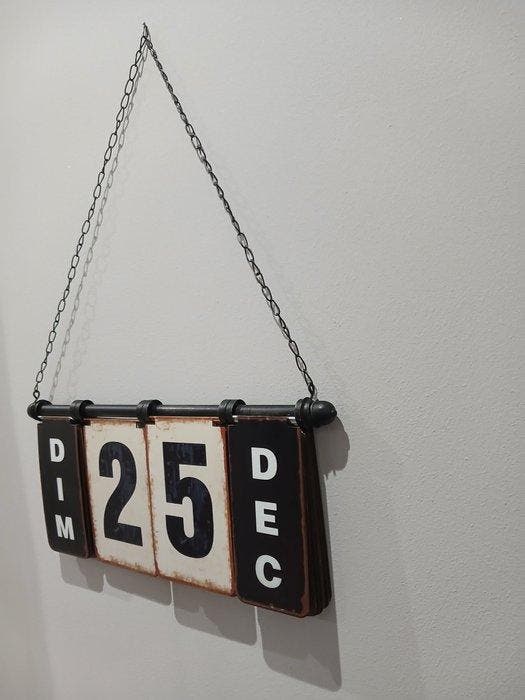 Eeuwigdurende kalender - Calendario perpetuo da parete a, Antiek en Kunst, Curiosa en Brocante