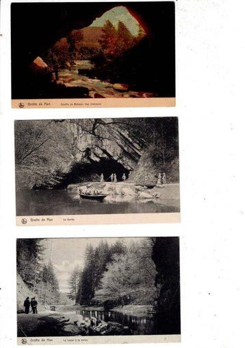 België - Grotten van Han - Ansichtkaart - 1906-1950, Verzamelen, Gelopen