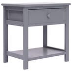 vidaXL Nachtkastje 40x29x42 cm paulowniahout grijs, Huis en Inrichting, Verzenden, Nieuw