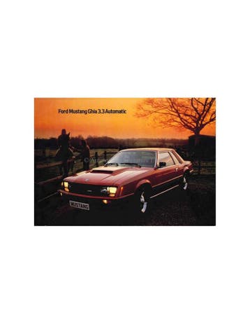 1980 FORD MUSTANG GHIA 3.3 AUTOMATIC BROCHURE ENGELS, Ophalen of Verzenden