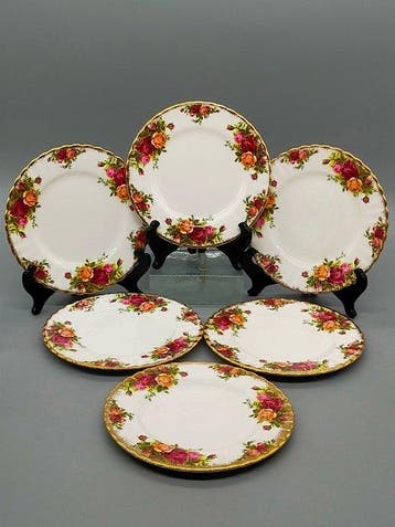 Eetservies - Royal Albert Old Country Roses 6er Set, Antiek en Kunst