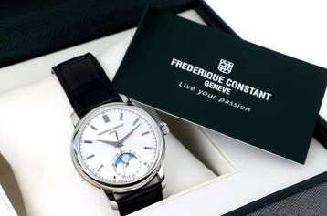 Frédérique Constant - Classics Moonphase - FC-715S4H6 -, Handtassen en Accessoires, Horloges | Heren, Nieuw
