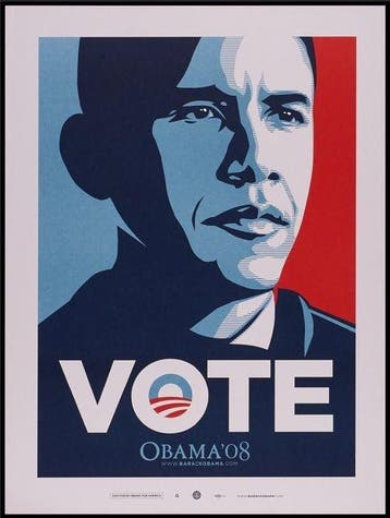 Shepard Fairey (OBEY) - Vote Obama 2008 - Années 2000