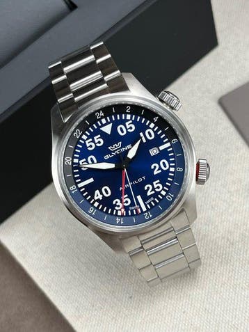 Glycine - Airpilot GMT Date - GL0348 - Homme - 2020-2025, Bijoux, Sacs & Beauté
