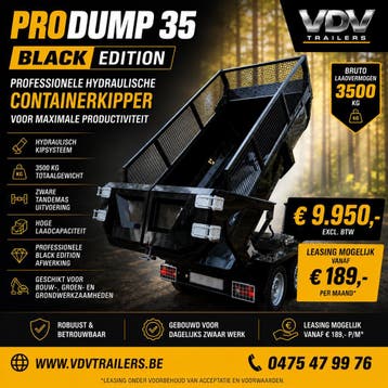 PRODUMP 35 BLACK EDITION – PROFESSIONELE HYDRAULISCHE CONTAI