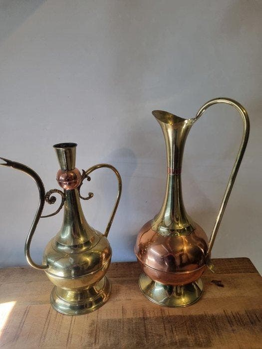 anders - Pot (2) - Anders - Cuivre, Laiton - Théière -, Antiquités & Art, Curiosités & Brocante