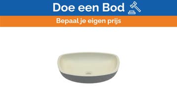 Bieden: Glass Design Square Surface Mount Bathroom Sink New, Ophalen of Verzenden, Nieuw