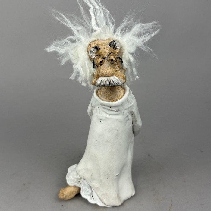 Anna Em - No reserve - Albert Einstein…. hand made, Antiquités & Art, Art | Objets design