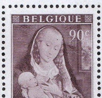 Belgique 1949 - Bloc Van der Weyden avec la variété «