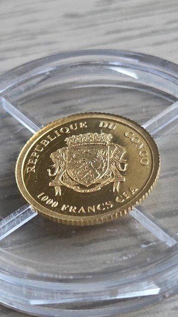 Congo. 1000 Francs CFA 2016, 0.5 gr. (Zonder minimumprijs)