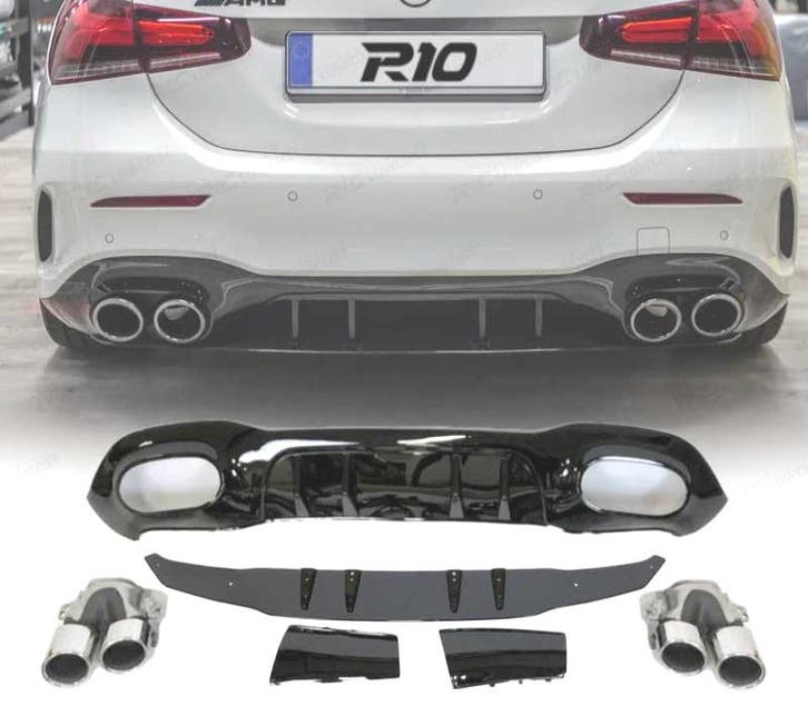 Diffuseur Pour Mercedes V177 Amg 18- Sedan Look A45 Noir Bri, Autos : Pièces & Accessoires, Carrosserie & Tôlerie, Envoi