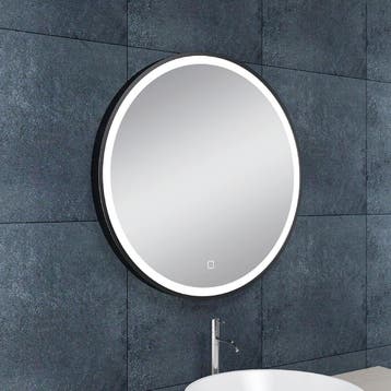 LED Spiegel 60cm | Dimbaar & Verwarmd | Mat Zwart, Huis en Inrichting, Woonaccessoires | Spiegels, Verzenden, Nieuw