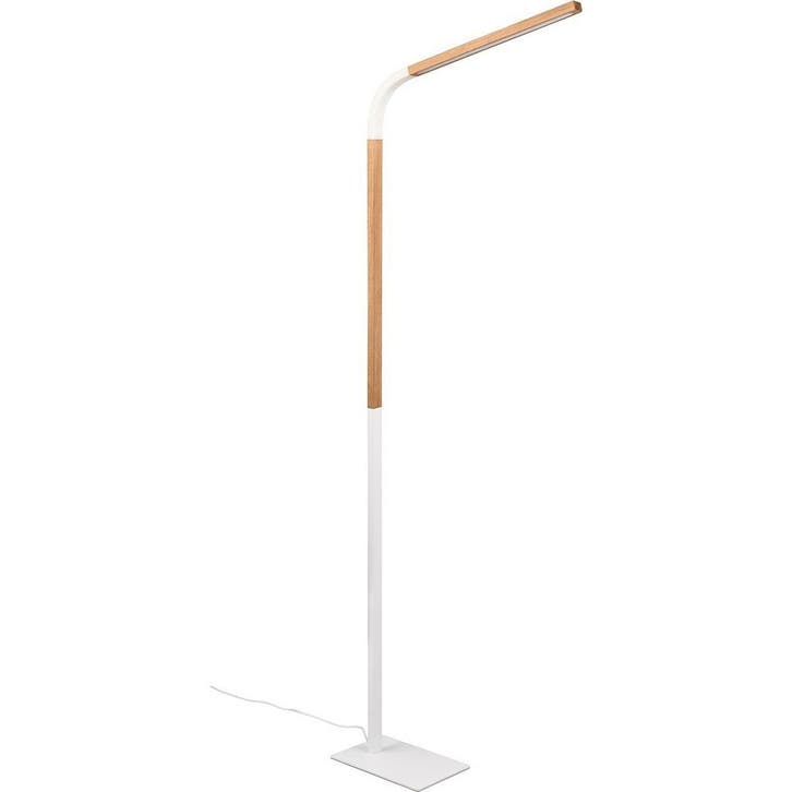 Dimbare LED Vloerlamp 11W - Warm Wit 2700K–3000K - Witte Met, Maison & Meubles, Lampes | Lampadaires, Envoi