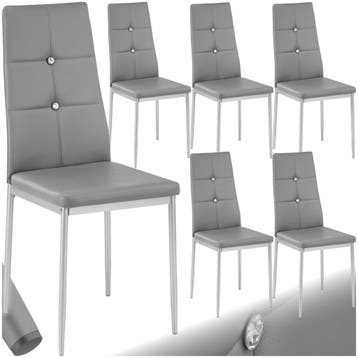 Eetkamerstoelen, kunstleer met strass steentjes, Verzenden