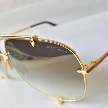 Dita - TITANIUM - Aviator - Gold - Special Frame - Premium -, Nieuw