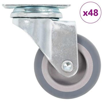 vidaXL 48 st Zwenkwielen 50 mm, Verzenden, Nieuw