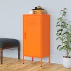 vidaXL Opbergkast 42,5x35x101,5 cm staal oranje, Verzenden, Nieuw