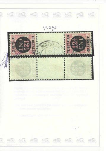 Pays-Bas 1924 - Port Keerdrukken « Tête-Bêche » avec une