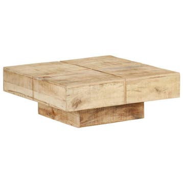 Salontafel 80x80cm Mangohout - 52% Retour Deal!, Verzenden