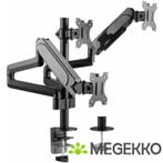 Equip 650134 triple monitorarm Zwart, Verzenden