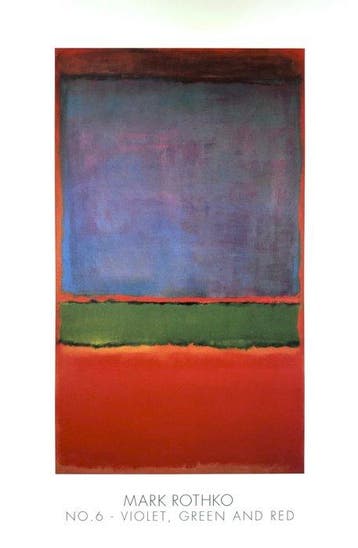 Mark Rothko (after) - No. 6 (Violet, Green and Red) - Giclée