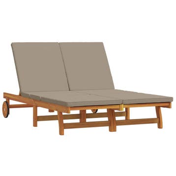 vidaXL Ligstoel Massief Acacia Hout Bruin, Tuin en Terras, Verzenden, Nieuw