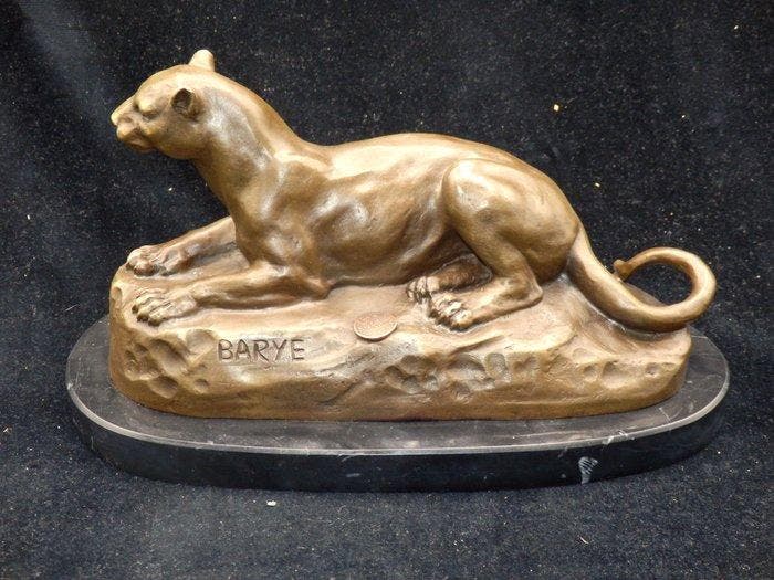 After Barye - Sculpture, Fraaie bronzen beeld van een, Antiquités & Art, Curiosités & Brocante