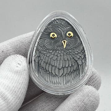 Niue. 2 Dollars 2024 – Marvelous Owls: Short-eared Owl – 1