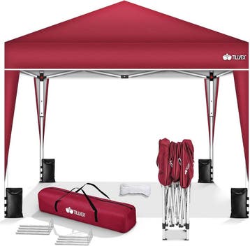 Partytent - Opvouwbaar - 3x3 m - Paviljoen - Easy up - Rood, Verzenden, Nieuw