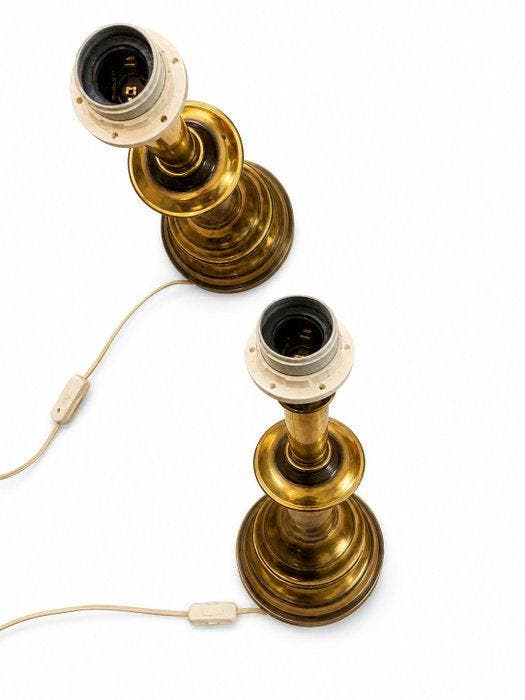 Lampenstandaard (2) - Koper, Messing - Koperen lampvoeten, Antiek en Kunst, Curiosa en Brocante