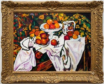 After Paul Cézanne (1839-1906) - Bodegón con manzanas y